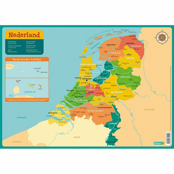 Educatieve onderleggers - Kaart Nederland