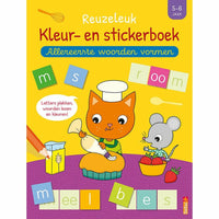 Reuzeleuk kleur- en stickerboek - Allereerste woorden vormen 5-6 j.