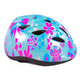 Volare Kinder Fietshelm - XS - Blauw Roze Bloemetjes - 47-51 cm - extra klein model