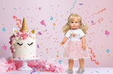 Unicorn dress Hannah 35-45cm