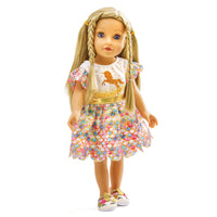 Jurk Eenhoorn Goldy 35-45cm