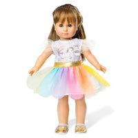 Regenboog jurkje Unicorn 28-35cm